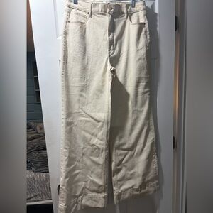 White House Black Market Women’s cream wide legged pants